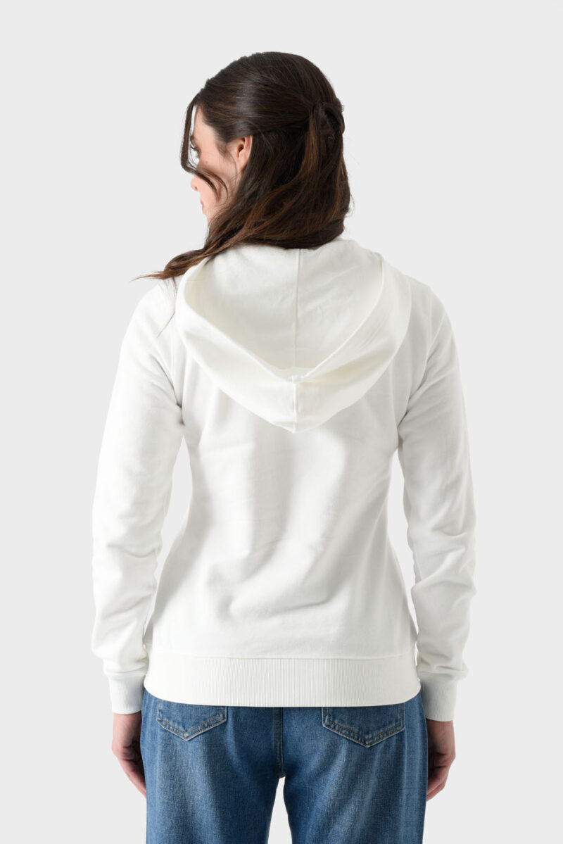 RWW-1W25-205 (4) White Cotton Hoodie For Women - Regular Fit