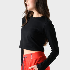 RWW-1W25-223-1 (2) Black Cotton Top For Women, Slim Fit