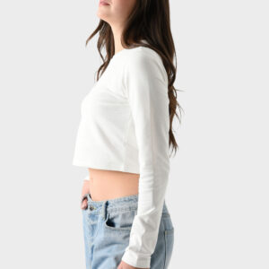 RWW-1W25-223-2 (1) White Cotton Top For Women, Slim Fit