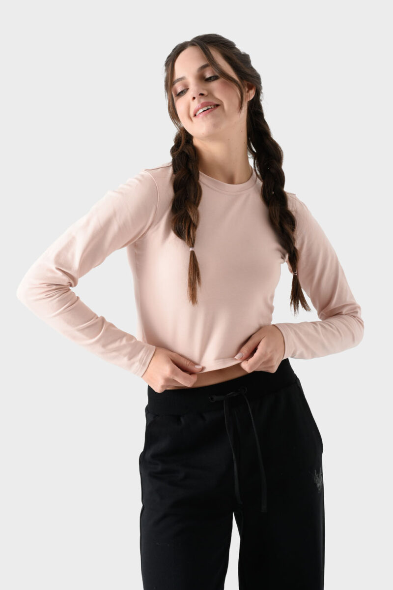 RWW-1W25-223-4 (1) Pink Cotton Top For Women, Slim Fit