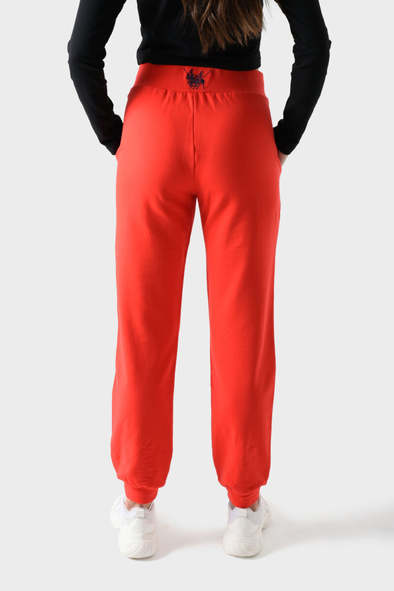 RWW-1W25-226-3 (4) Red Cotton Pants For Women, Mom Fit
