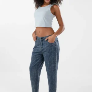 Blue Tank Top For Women, Slim Fit