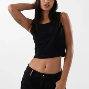 Navy Tank Top For Women, Slim Fit