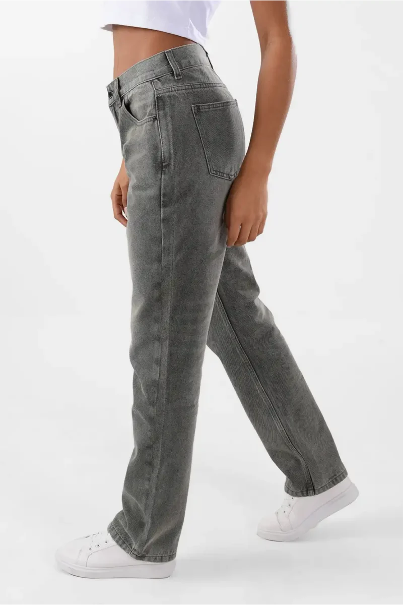 RWW-2S24-074-2 (6) Grey Jeans Pants For Women, Slim Fit