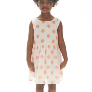 Girls' White & orange dress