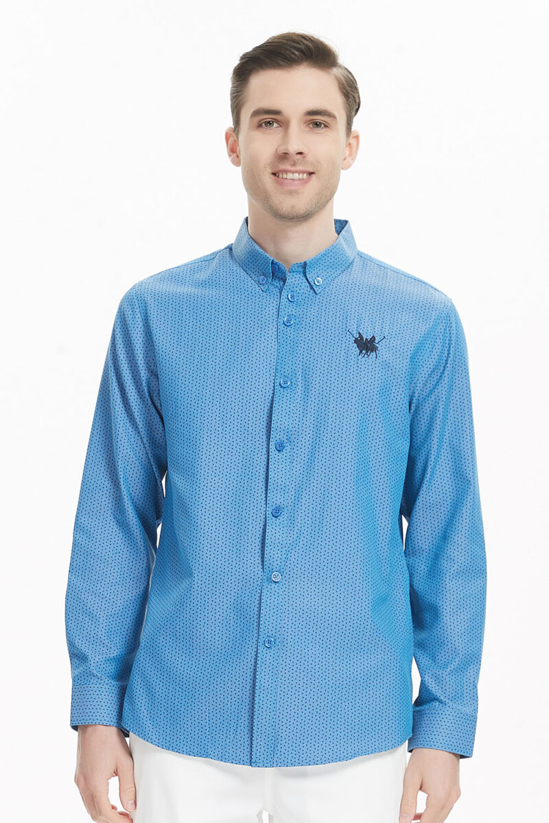 قميص رجالي ازرق