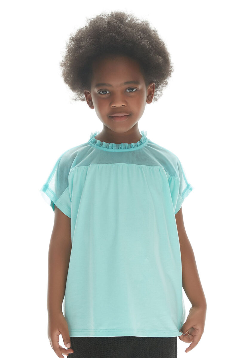 Girls' turquoise top