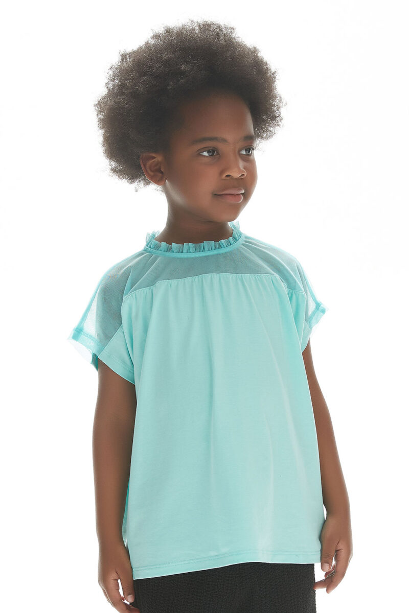 Girls' turquoise top