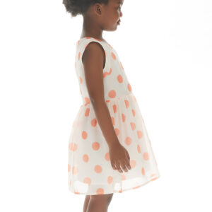 Girls' White & orange dress