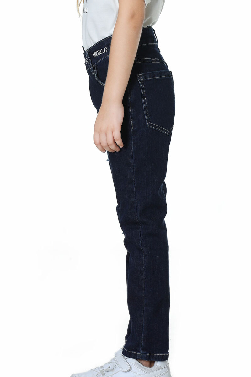 Girls' navy jeans