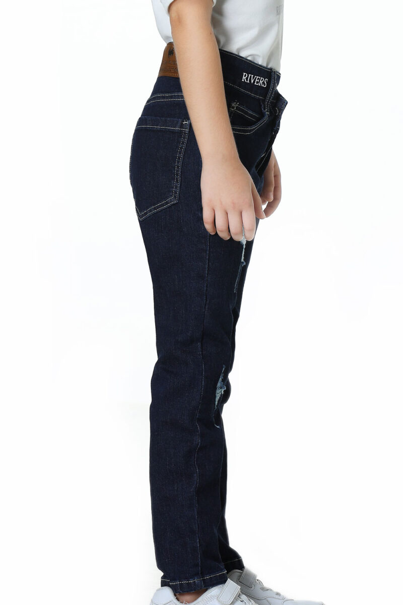 Girls' navy jeans
