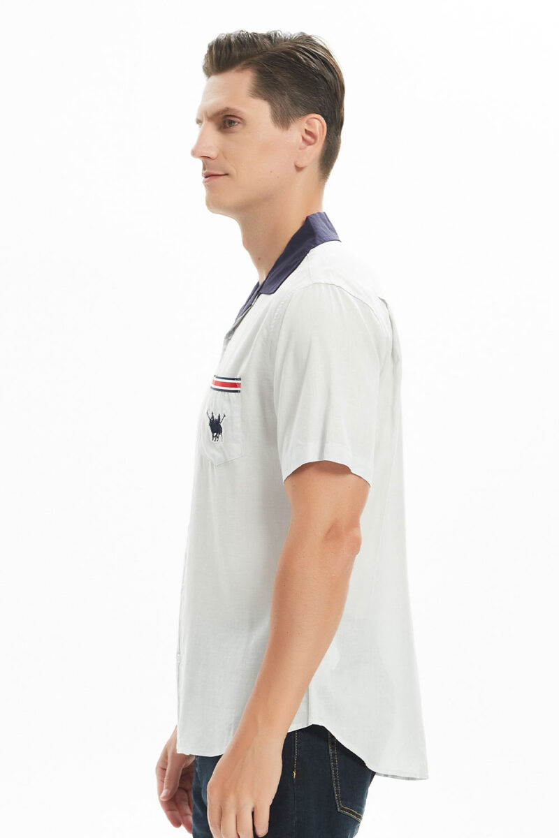 Men's grey and navy shirt