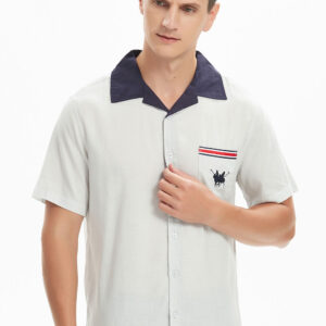 Men's grey and navy shirt