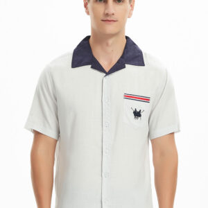 Men's grey and navy shirt