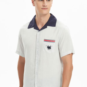 Men's grey and navy shirt