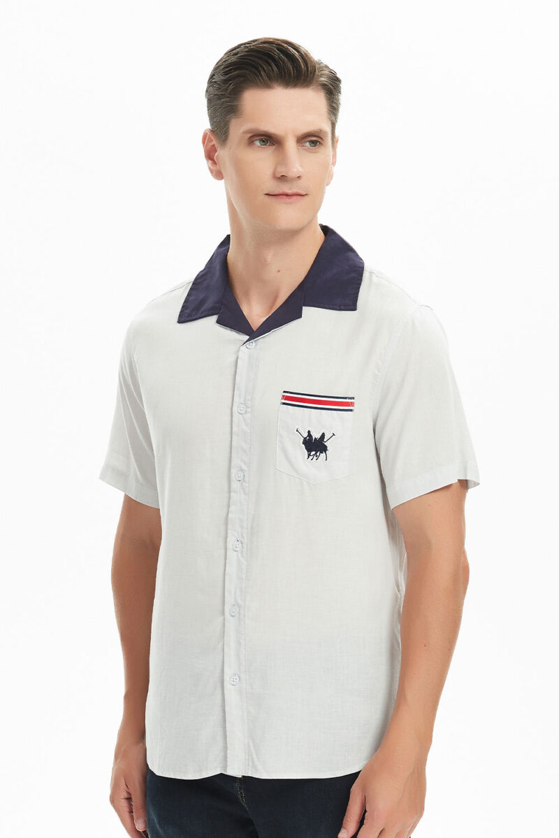 Men's grey and navy shirt