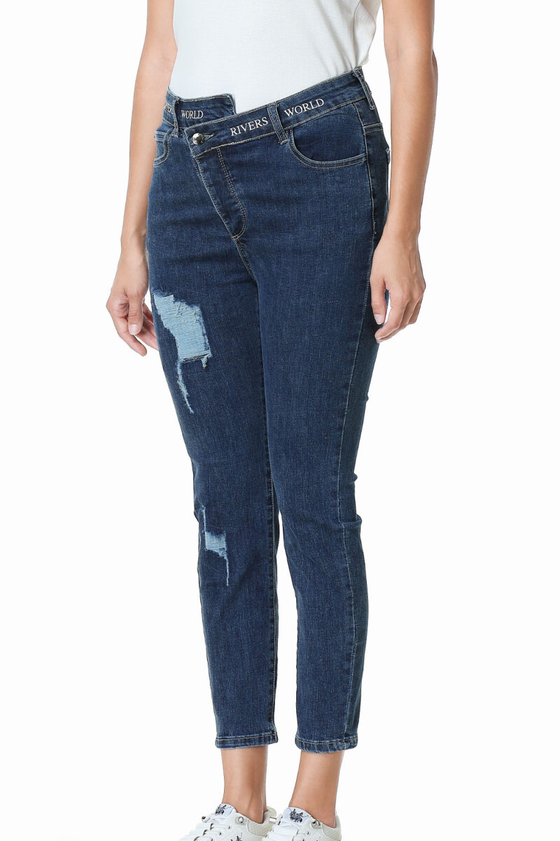 Women's navy jeans