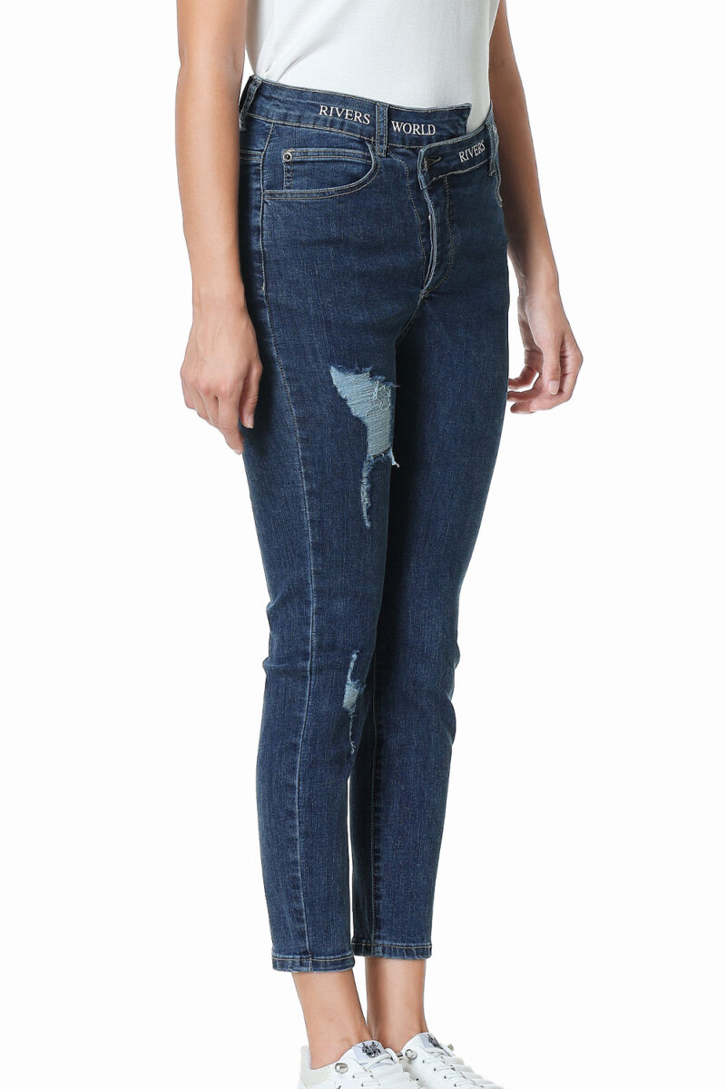 Women's navy jeans