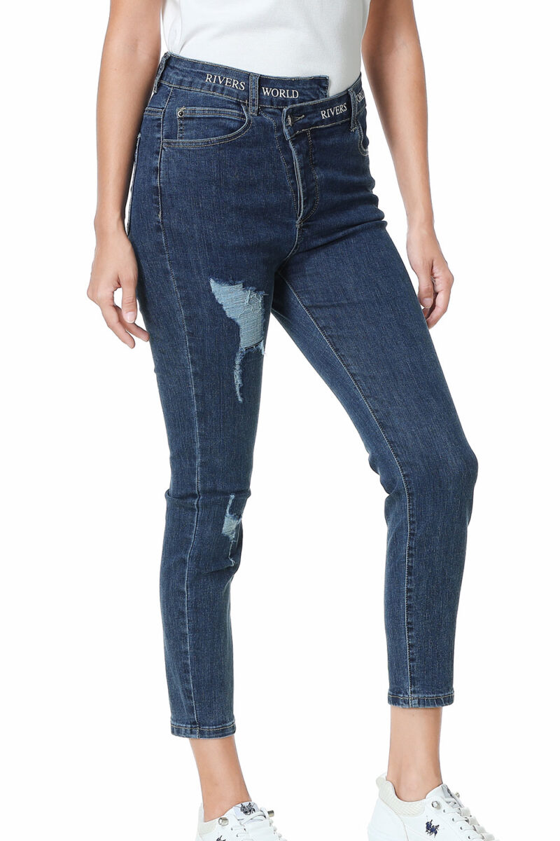 Women's navy jeans